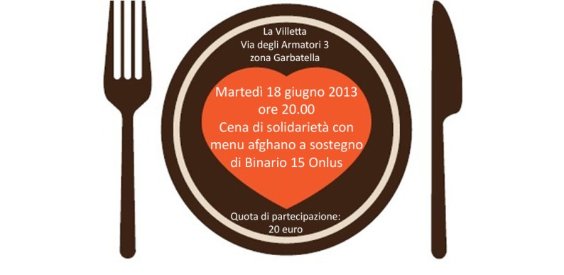 18 giugno 2013 – Cena di solidarietà con menu afghano  